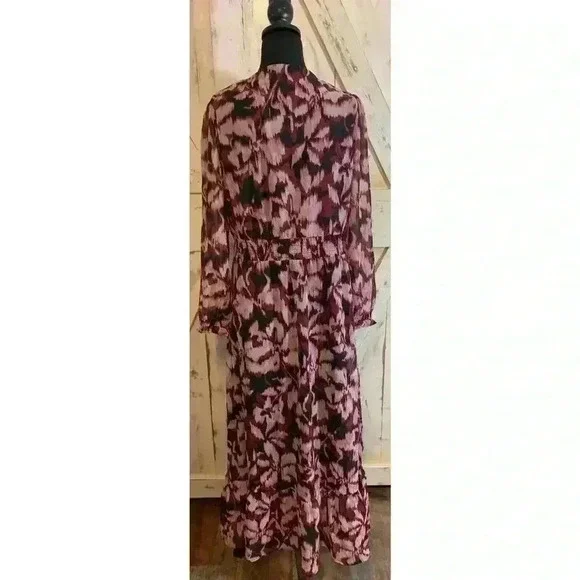 Harlow & Rose Women’s Petite Smocked Ruffled Hem Maxi Dress Petite Large - Picture 15 of 16
